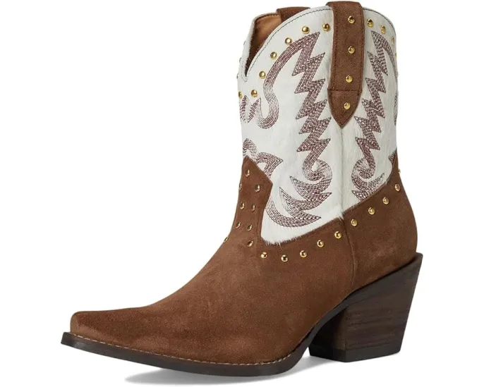 Ботильоны Dingo Rodeo Queen из замши и меха с декоративными шпильками