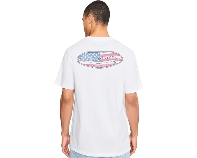 Классическая футболка Vineyard Vines с логотипом USA Surf