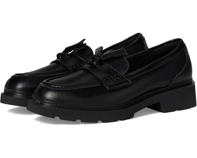 Лоферы Clarks Lauryl Tassel с кисточкой и квадратным каблуком
