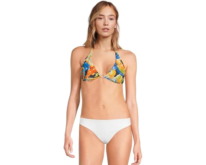 Купальник Seafolly Ciao Bella Long Line Halter Bra с регулируемыми завязками
