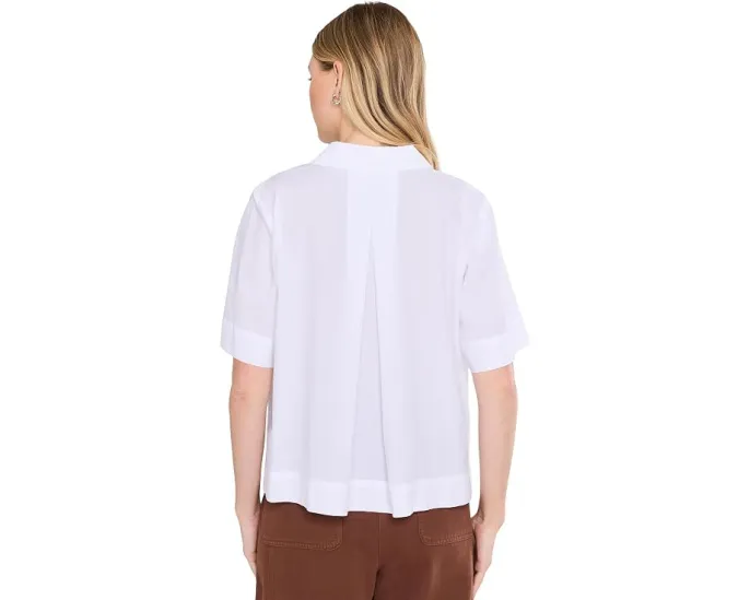 Белая блуза Eileen Fisher из органического хлопка с классическим воротником