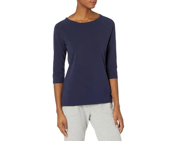 Футболка Stretch Cotton Raglan Sleeve Tee Hanes с рукавом реглан
