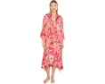 Платье Natori Magnolia Printed Satin Gown из атласа с принтом магнолии