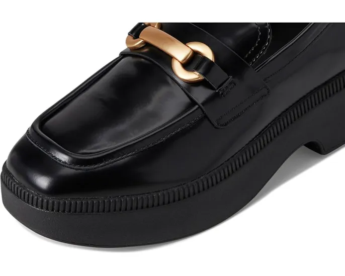 Лоферы FitFlop F-Luma на скрытом клине с пряжкой из гладкой кожи