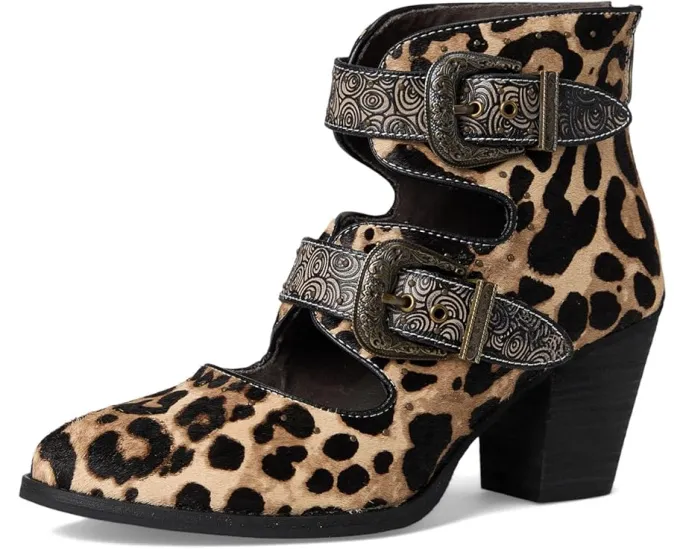 Ботинки L'Artiste by Spring Step Notched-leo с леопардовым принтом и металлическими пряжками