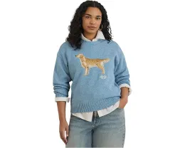 Свитер с вязкой золотистый ретривер Lauren Ralph Lauren плюс сайз из хлопка