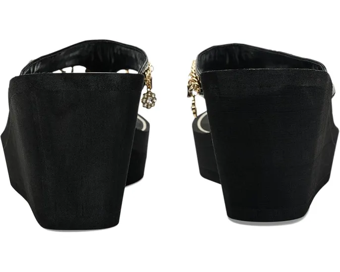 Сандалии GUESS Sutton с клиновидным каблуком и декоративными цепочками