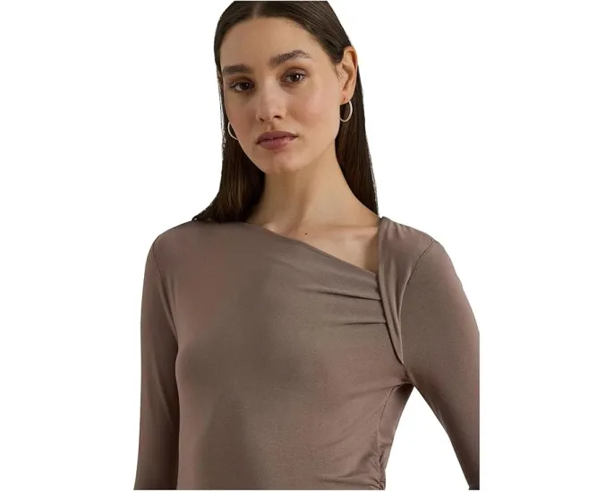 Lauren Ralph Lauren Топ с асимметричным вырезом из стрейч-джерси