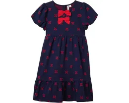 Платье Janie and Jack с принтом бантов и двойным бантом спереди
