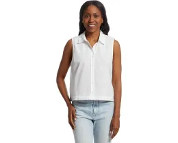 Топ Lilla P без рукавов с ажурным воротником на пуговицах