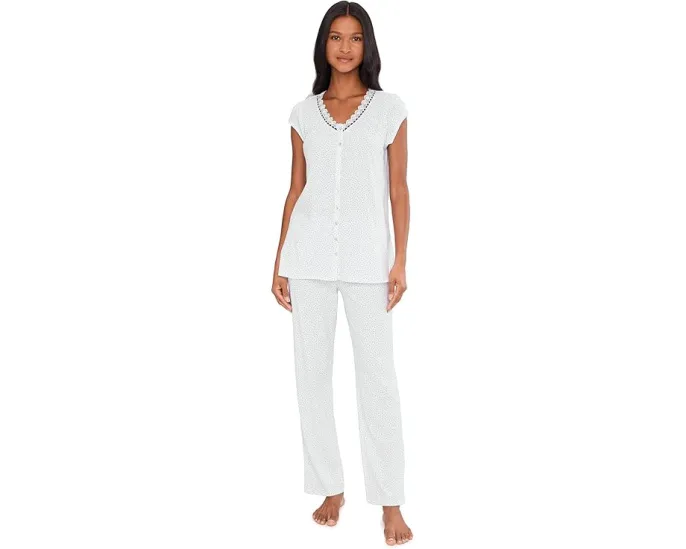 Eileen West комплект пижамы из хлопка с длинными брюками