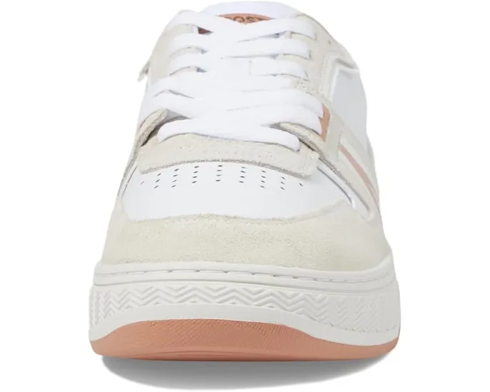 Кроссовки Lacoste L001 из кожи с замшевым мыском и спортивной эстетикой