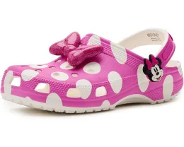 Кроксы Crocs Kids Disney Микки Маус с розовым бантом и стразами