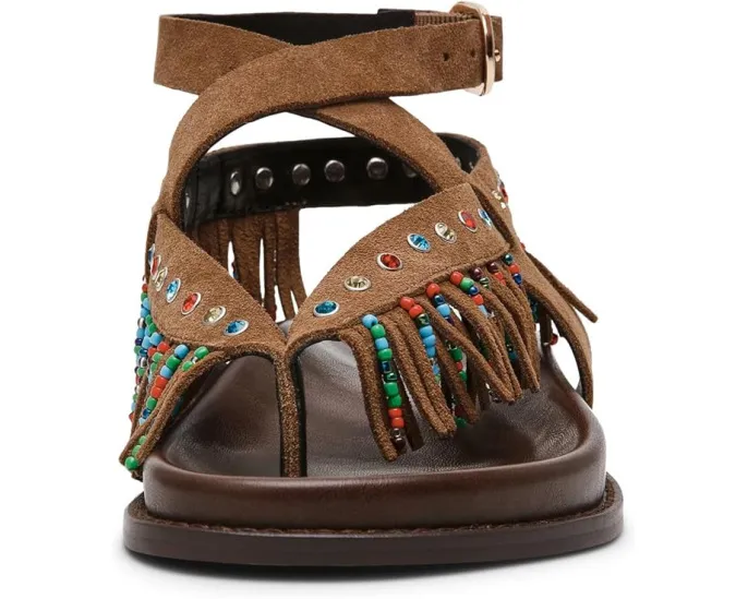 Босоножки Steve Madden Wendell с ремешками и украшениями из стразов и бахромы