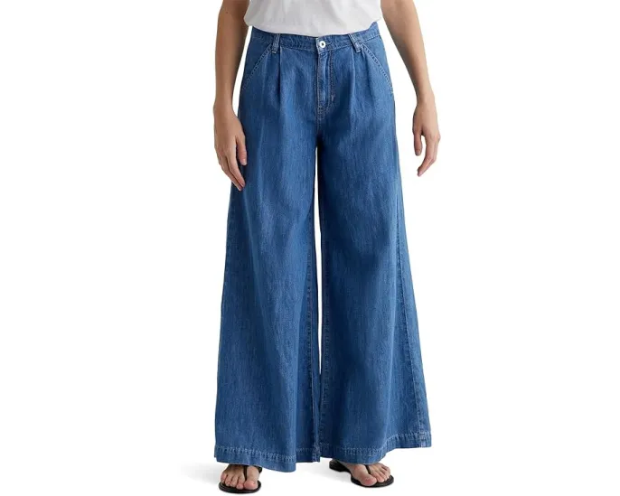Джинсы AG Jeans Melinda с ультраширокими штанинами из легкого денима