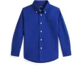 Хлопковая оксфордская рубашка Garment-Dyed Polo Ralph Lauren Kids для малышей и младших детей