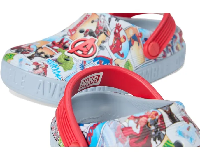 Детские сабо Crocs Avengers Off Court с принтом и задним ремешком