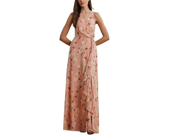 Вечернее платье Lauren Ralph Lauren из жоржета с цветочным принтом