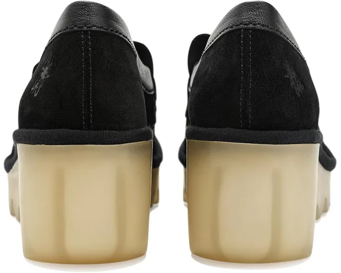 Лоферы FLY LONDON Bilz609fly на танкетке из кожи или замши с округлым носком