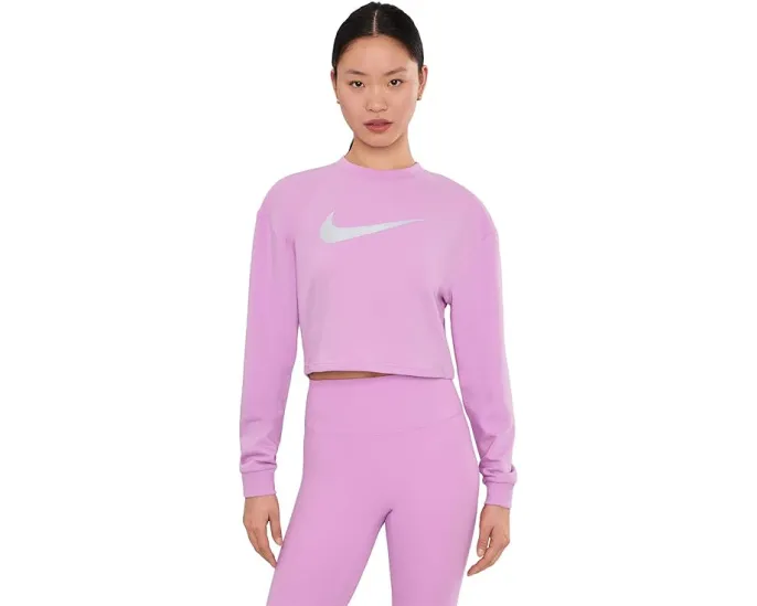 Топ Nike Pro Dri-FIT с круглым вырезом из френч терри