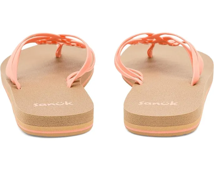 Sanuk Yoga Sandy II сланцы с несколькими ремешками и стелькой из пены с эффектом памяти