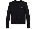 Детский кардиган Polo Ralph Lauren Kids с мелкой резинкой и металлическим эффектом