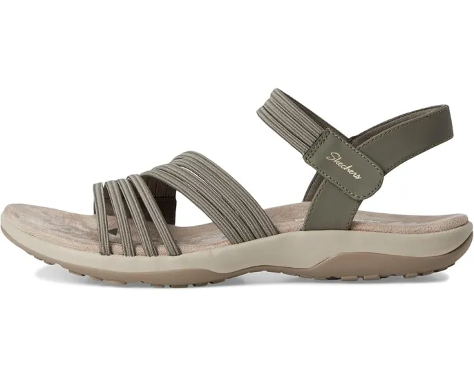 Водостойкие сандалии Skechers Reggae Slim Coffee Run с технологией Stretch Fit и стелькой Memory Foam