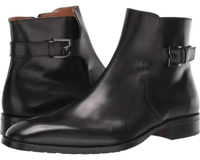 Ботинки Bruno Magli Angiolini из состаренной кожи с декоративной пряжкой и молнией