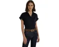 Пиджачная рубашка Petite Linen с коротким рукавом от Lauren Ralph Lauren