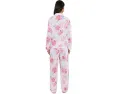 Long Sleeve Notch Collar Long Pants PJ Set