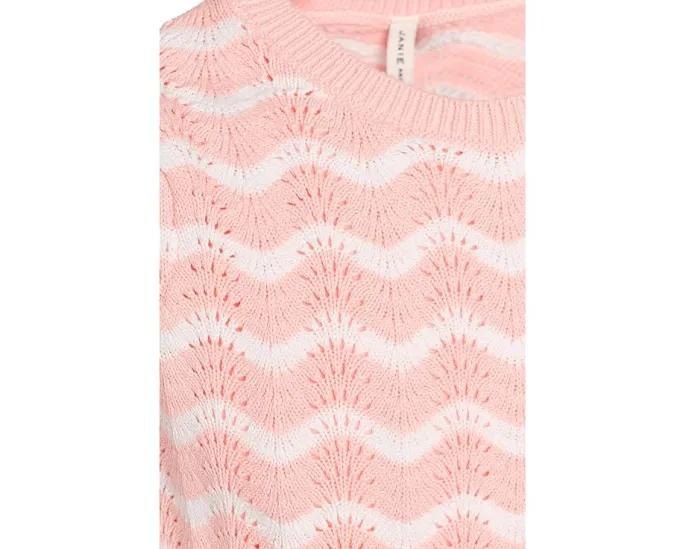 Топ Janie and Jack с вязаным крючком узором и зубчатым краем