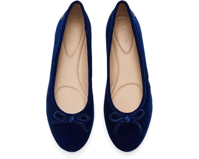 Балетки Jayna III Velvet из велюра Lauren Ralph Lauren