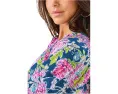 Блуза Lilly Pulitzer Lourdes с длинными рукавами и V-образным вырезом