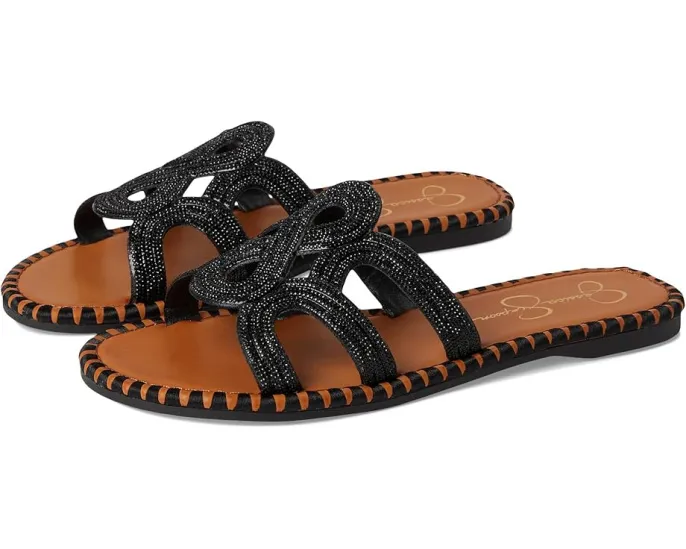 Jessica Simpson Плетеные босоножки Bria Flat с кристаллами