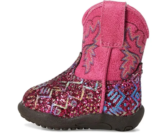 Детские сапоги Roper Cowbabies Glitter Aztec с блестками и боковой молнией