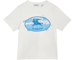 Burberry Kids футболка Cedar Wave с волнообразным дизайном и ребристым воротником