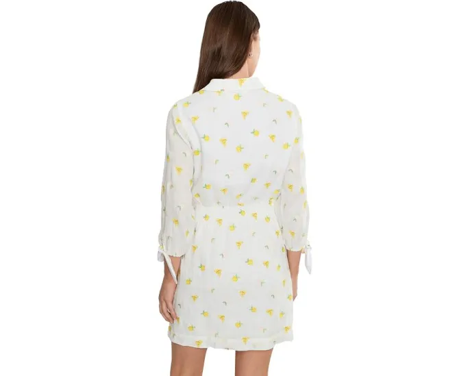 Lilly Pulitzer Платье-рубашка Abralynn из льна с присборенной талией