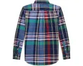 Рубашка Polo Ralph Lauren Kids из хлопкового оксфорда в клетку для детей старшего возраста