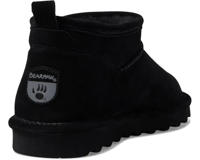 Сапоги Super Shorty Bearpaw из замши с овечьей шерстью и съемной стелькой
