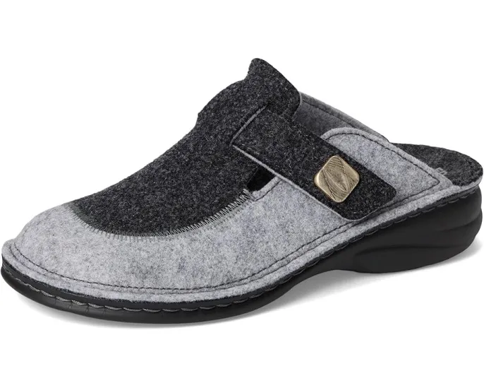 Клоги Finn Comfort Antholz Anthrazit Doublefilz из шерсти с войлочной стелькой