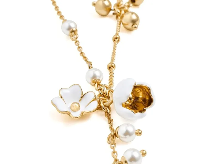 Кулон Y-образный Golden Bloom от Kate Spade New York с цветочным мотивом