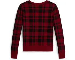 Детская толстовка Polo Ralph Lauren Kids из флиса с принтом Polo Bear и клеткой