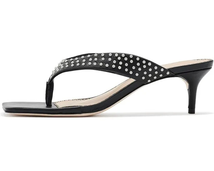 Босоножки Frankie Studded Leather Kitten Heel от Cinq à Sept с металлическими заклепками