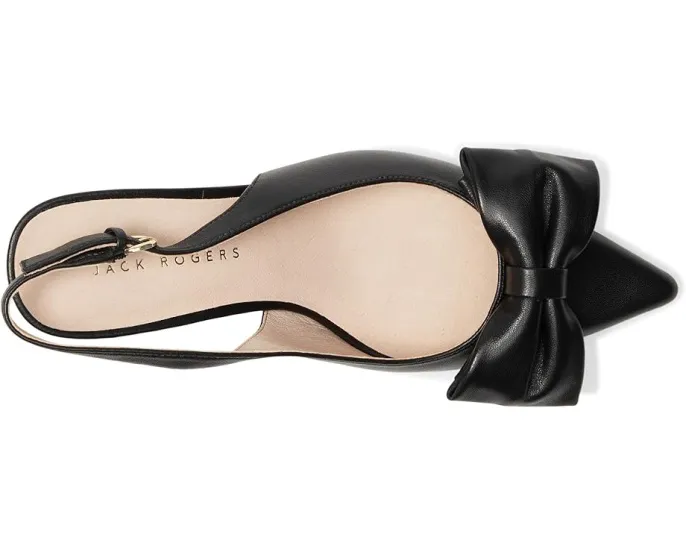 Jack Rogers Туфли Maclean Bow Sling на шпильке с бантом и металлическим эффектом