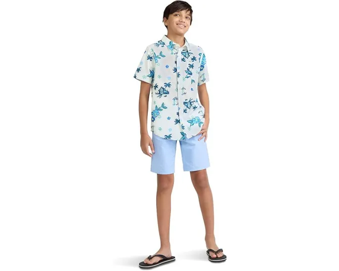 Рубашка Hurley Kids с принтом и короткими рукавами