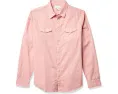 Рубашка Calvin Klein Long Sleeve Stretch Cotton Linen с длинным рукавом и отложным воротником