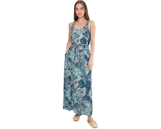Макси-платье Sleeveless Woven Maxi Dress с поясом от Liverpool Los Angeles
