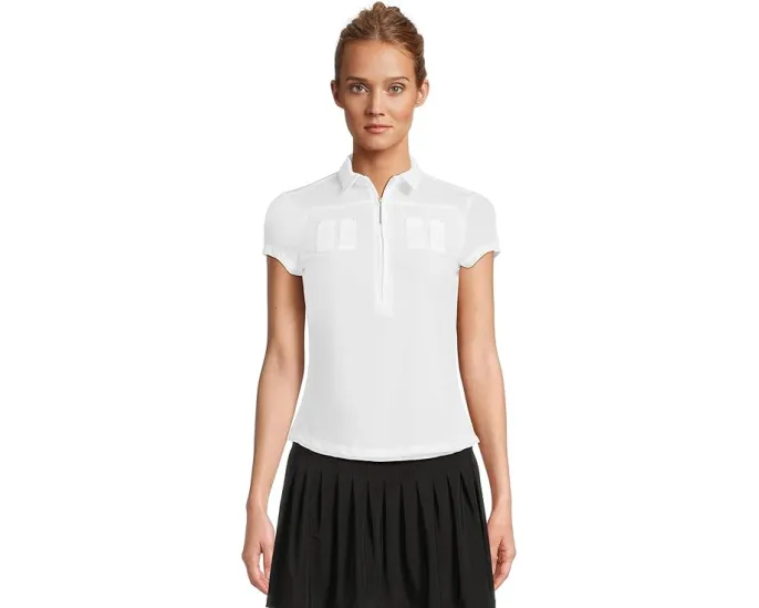 Поло Jamie Sadock Solid Sunsense с сетчатой вставкой и защитой SPF