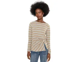 Топ Long Sleeve Boatneck Knit w/ Twist Detail Liverpool Los Angeles с полосатой вязкой