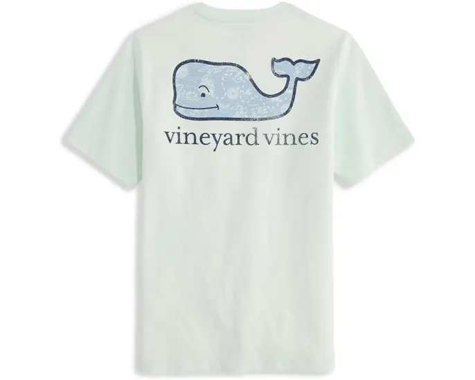 Футболка Vineyard Vines Kids Pirate Map Whale с короткими рукавами и принтом кита